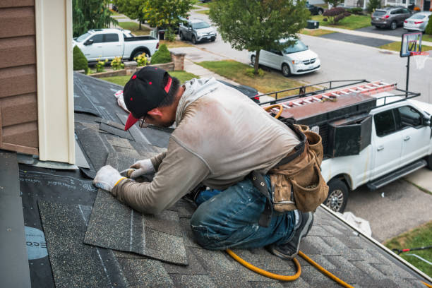 Professional Gutter Repair And Installation technician working in Florence, OR